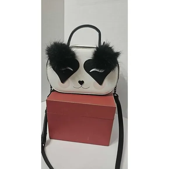 BETSEY JOHNSON Crossbody White XO Beau In White & Black - Picture 9 of 13